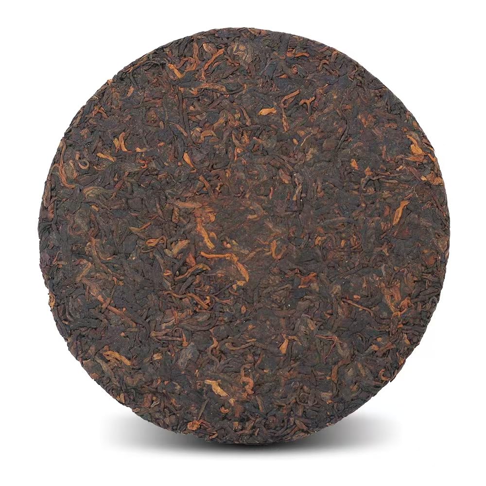 LWXLJMJZC?Ripe Puerh Tea Cake -150?Cups) Shu Puer Tea - Aged Fermented Cook Pu erh -Black Pu'erh -Chinese Pu er Cake - 357g/12.6oz