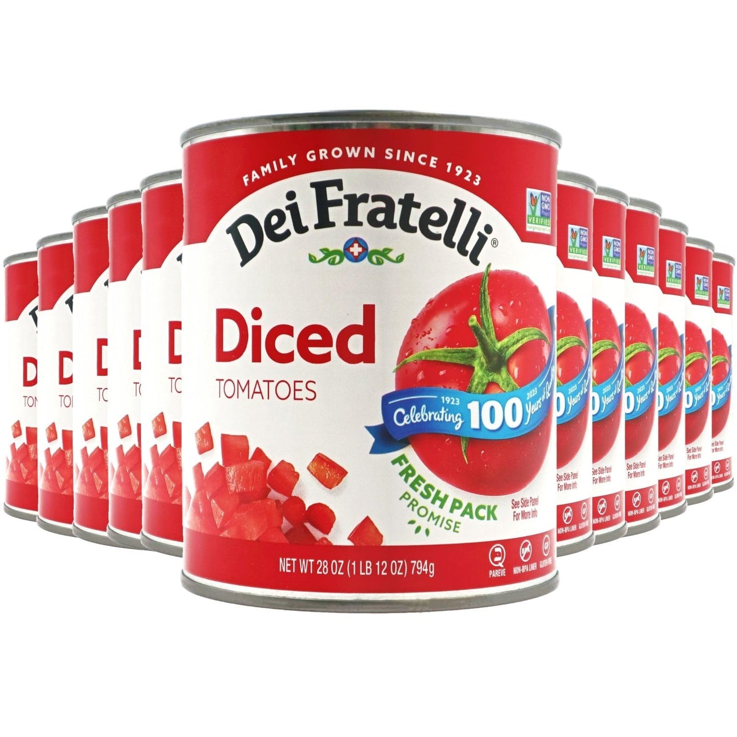 Dei Fratelli Diced Tomatoes (28 oz. cans; 12 pack) - 5th Generation Recipe