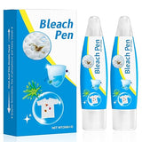 2PCS Bleach Pen?Bleach gel for Clothing, Portable bleach pen?More effective stain removal?Accessories,Instantly Remove New Stains