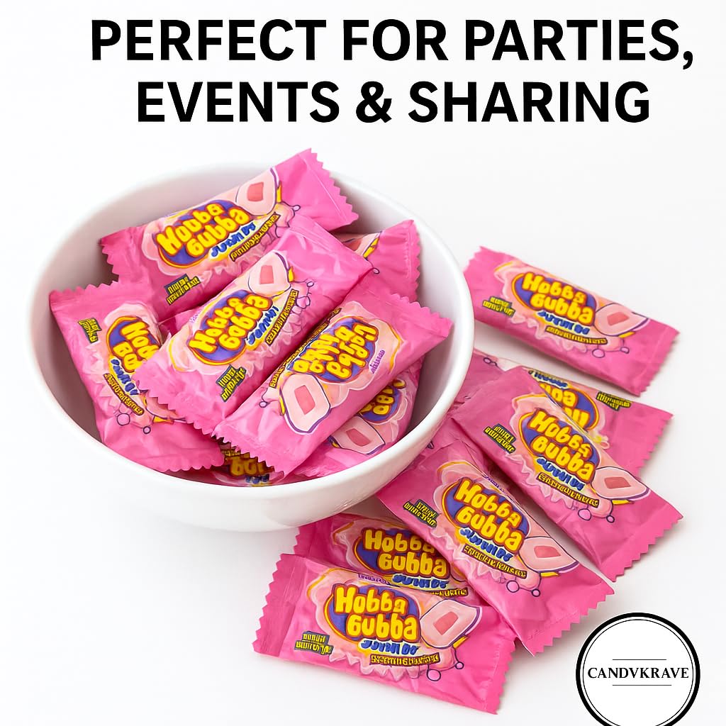Hubba Bubba Bubble Gum Max - Original Flavor - Valentines Edition - Sweet & Chewy - Individually Wrapped Fruity Bubble Gum for Valentines Day