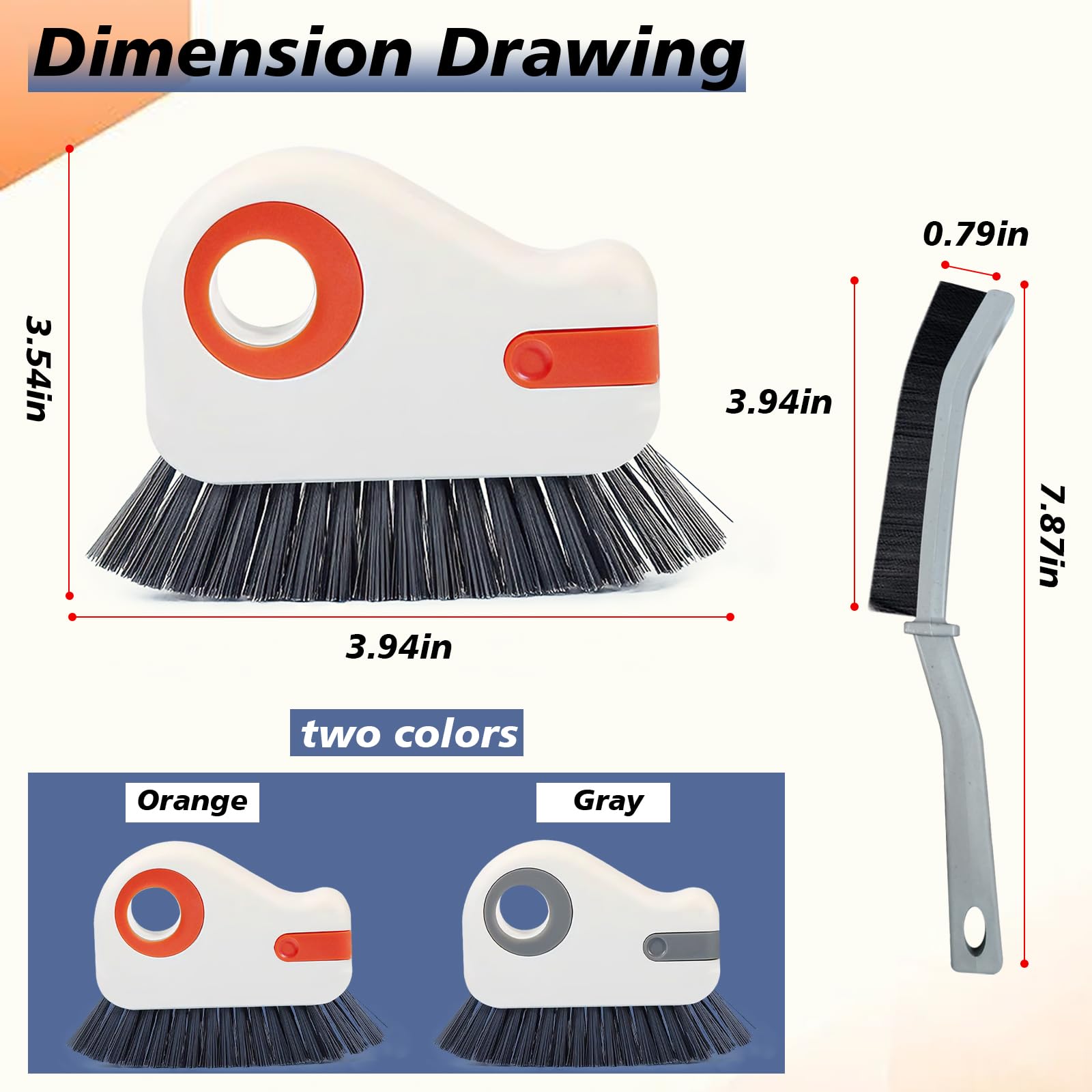 2 in 1 Groove Cleaning Brush, Easy to Store Window Track Cleaning Tools, Multifunction Window Track Cleaner, Track Cleaning Tools Suitable for Sliding