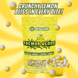 Fremon Heads Freeze Dried Lemon Fruit Candy from TikTok, ASMR Crunchy Candy, Sweet and Sour Kids Snacks, Unique Novelty Snack for Kids 4OZ