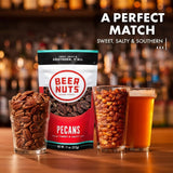 Beer Nuts Sweet and Salty Pecans, Unique Beer Nuts Flavor, Protein, Pralines, and Pie, Perfect for Holidays, Making Quality American Made Snacks Since