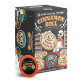 Bones Coffee Company Cinnamon Roll Flavored Coffee Pods, Low Acid Medium Roast Single-Serve Bones Cups, Compatible with 1.0 & 2.0 K-Cups Brewers
