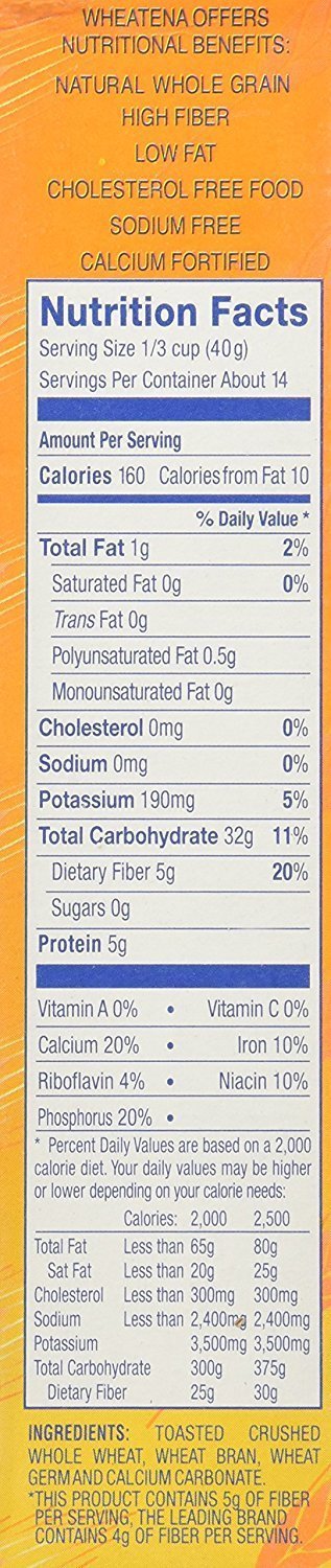 Wheatena Wheat Cereal, 20 Ounce - 12 per case.