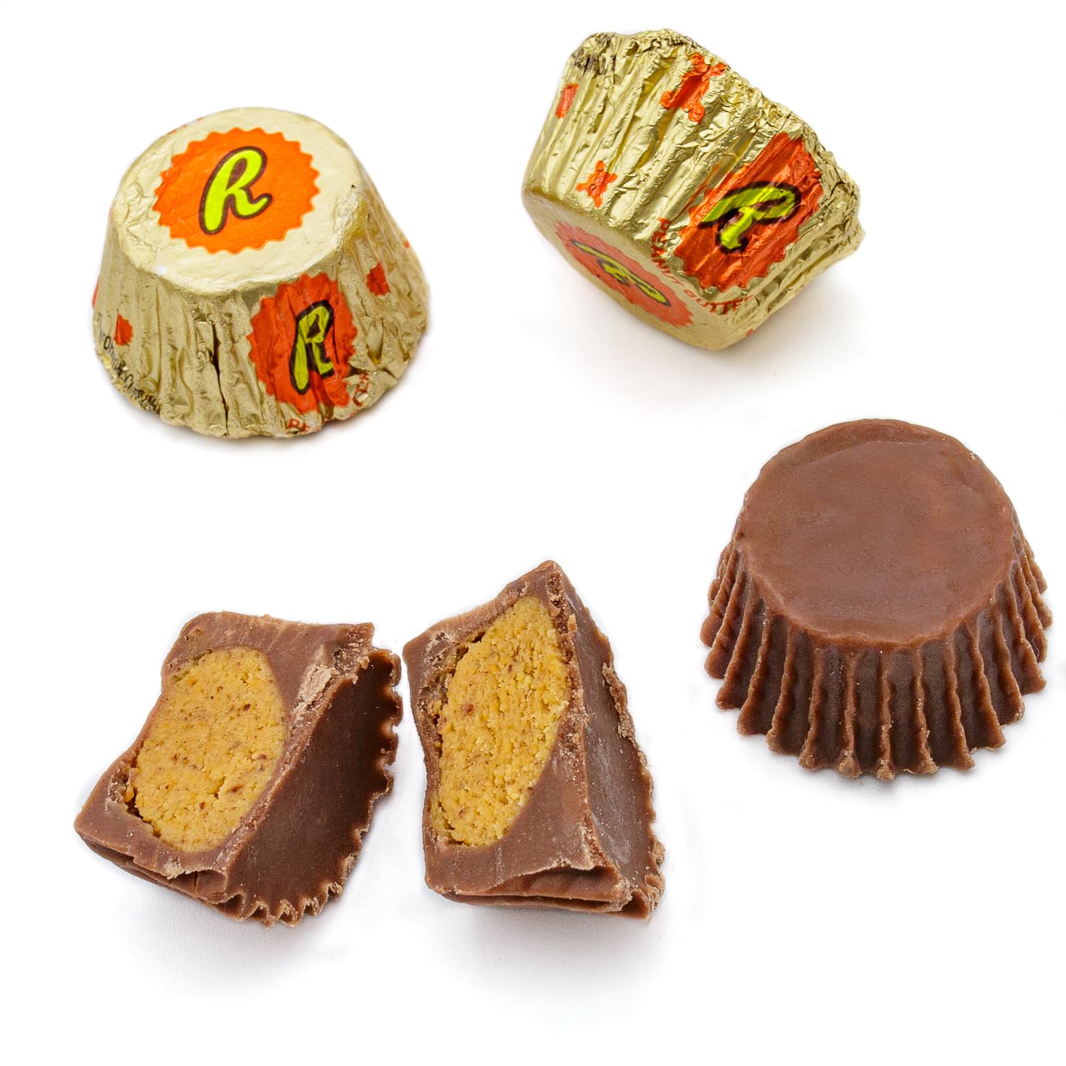 Peanut Butter Cups Miniatures 2 lb - Milk Chocolate Candy with Soft Filling, Individually Wrapped, Bulk Bag, Gluten Free