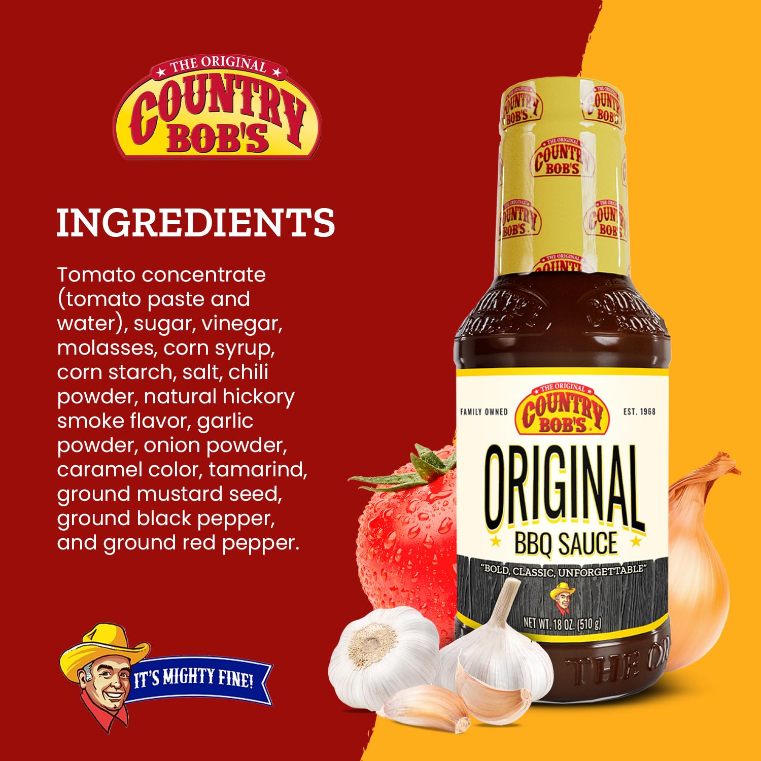 Country Bob's - Original Barbecue Sauce - 18 oz (Pack of 1)