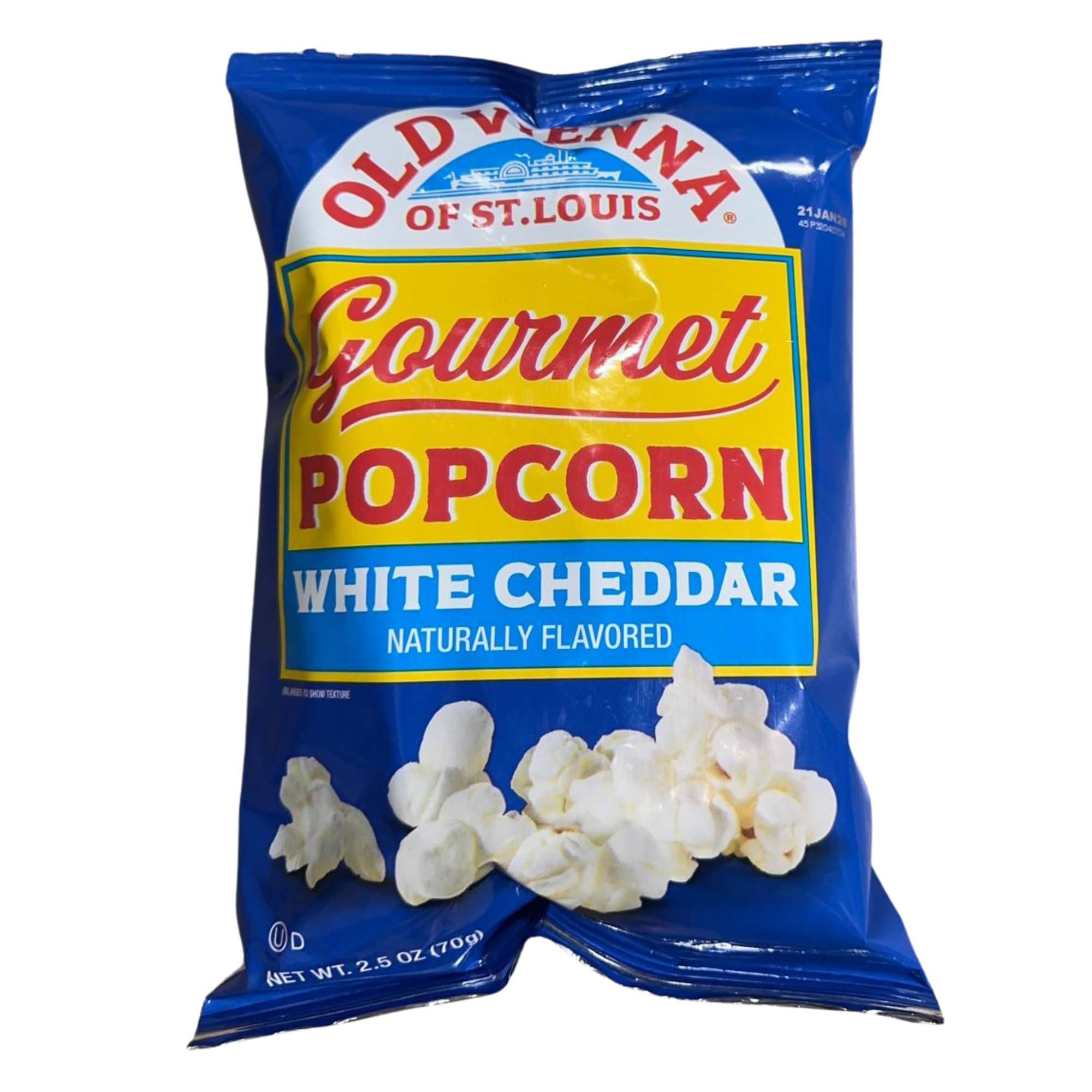 Old Vienna of St. Louis White Cheddar Popcorn 2.5oz Bag, 3-Pack Creamy Cheese Flavor Snack (by TranadaCo)