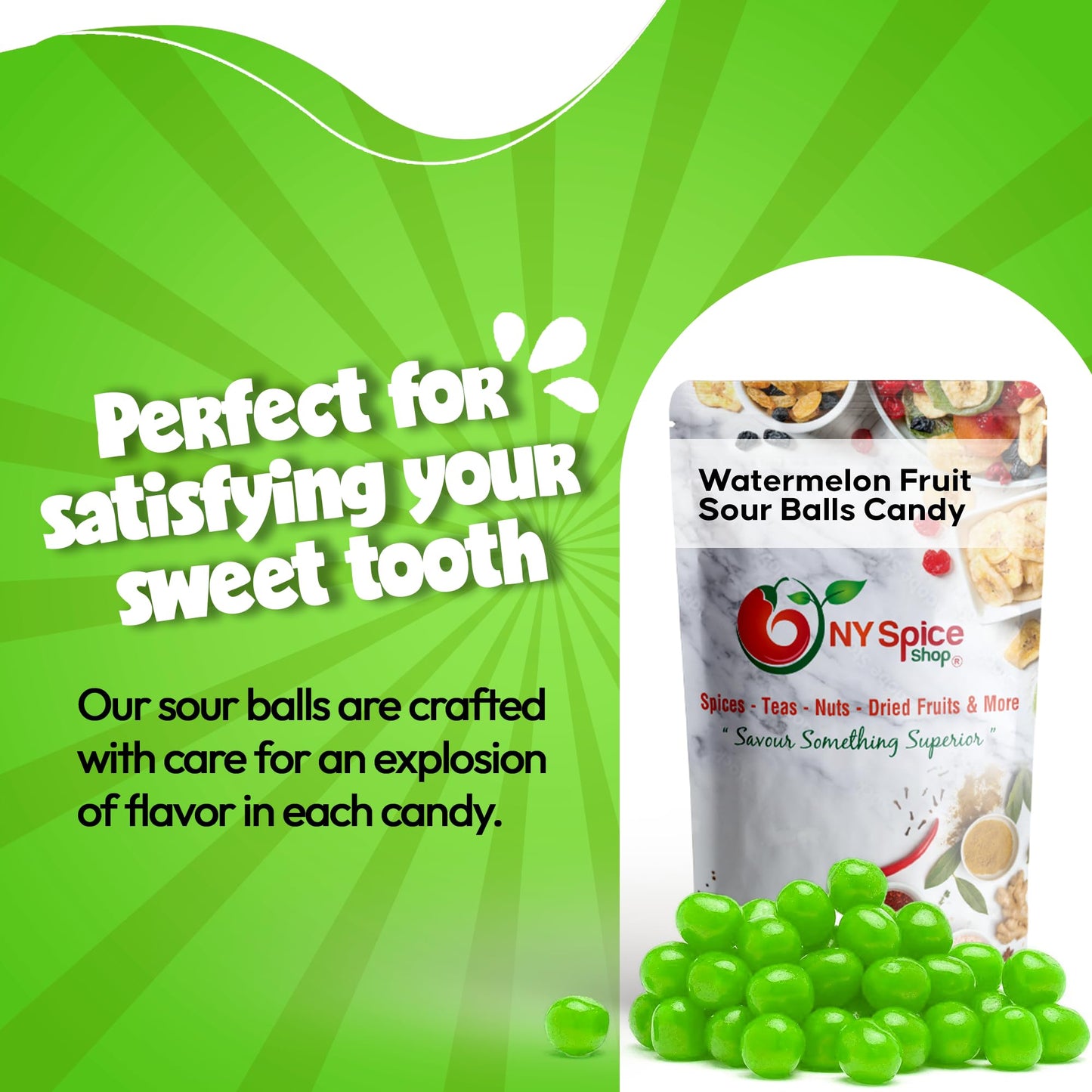NY Spice Shop Watermelon Super Sour Candy - 1 Pound