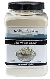 Vital Wheat Gluten By Medley Hills Farm 1.5 lbs. in Reusable Container - High in Protein - Vegan - Non GMO - Keto Friendly - Make Seitan - Great Vital