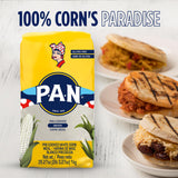 P.A.N. White Corn Meal - Pre-cooked Gluten Free and Kosher Flour for Arepas (2 lb 3.27 Oz / Pack of 1)