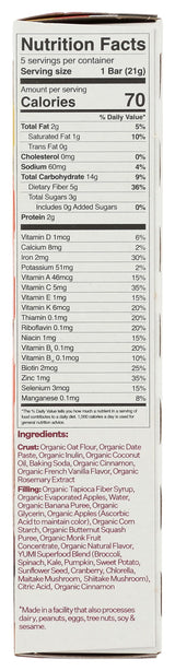 Yumi, Bars Toddler Apple Cinnamon Squash Organic, 3.7 Ounce