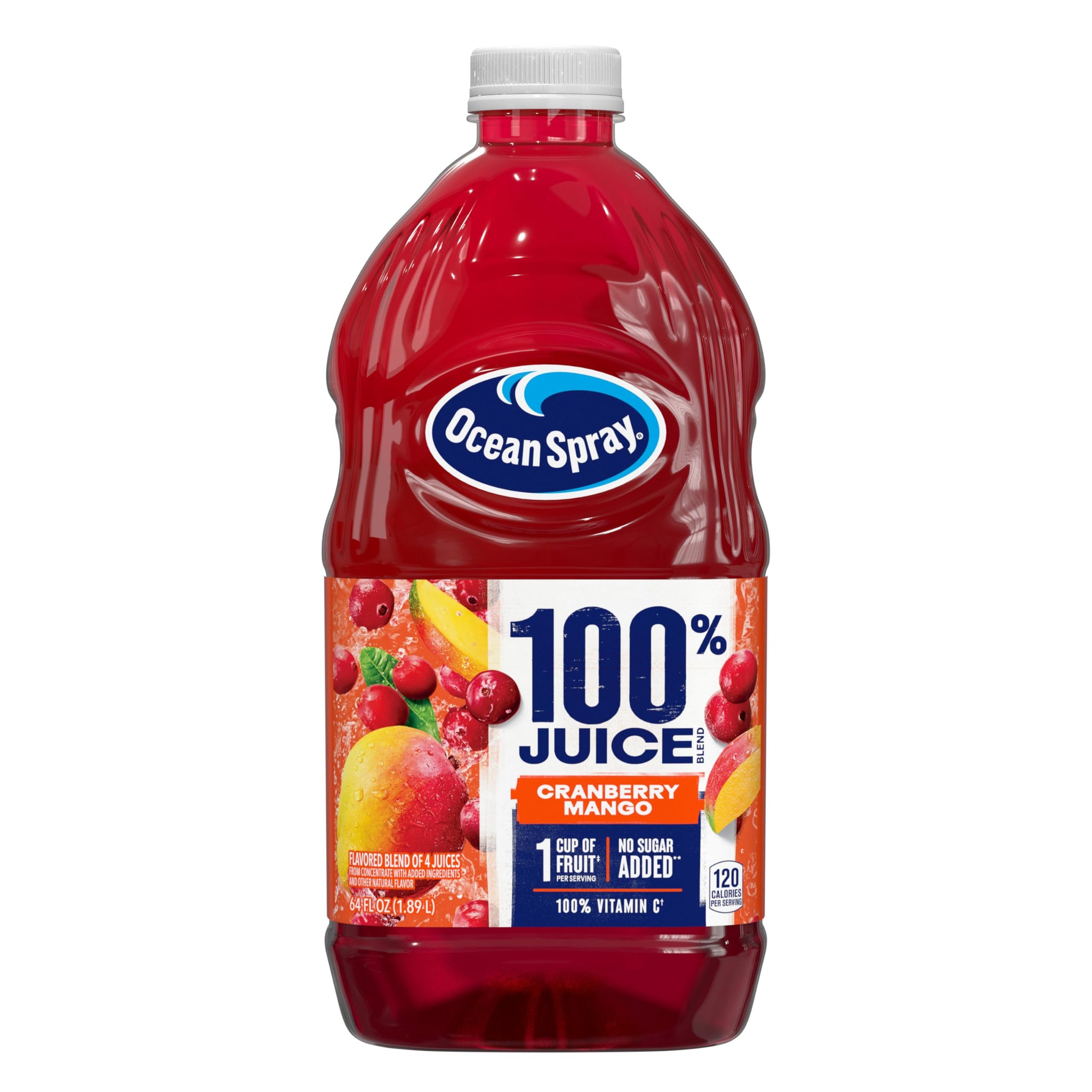 Ocean Spray® 100% Juice Cranberry Mango Juice Blend, 64 Fl Oz Bottle