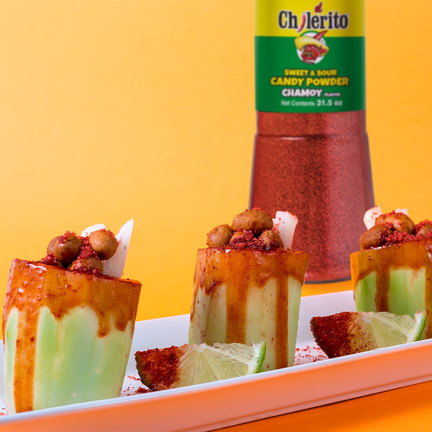 EL CHILERITO Candy Powder Chamoy Flavor 960g/ 32.2 Fl. Oz - For Sweets, Snacks, Fruits, Drinks And Cocktails, Kosher