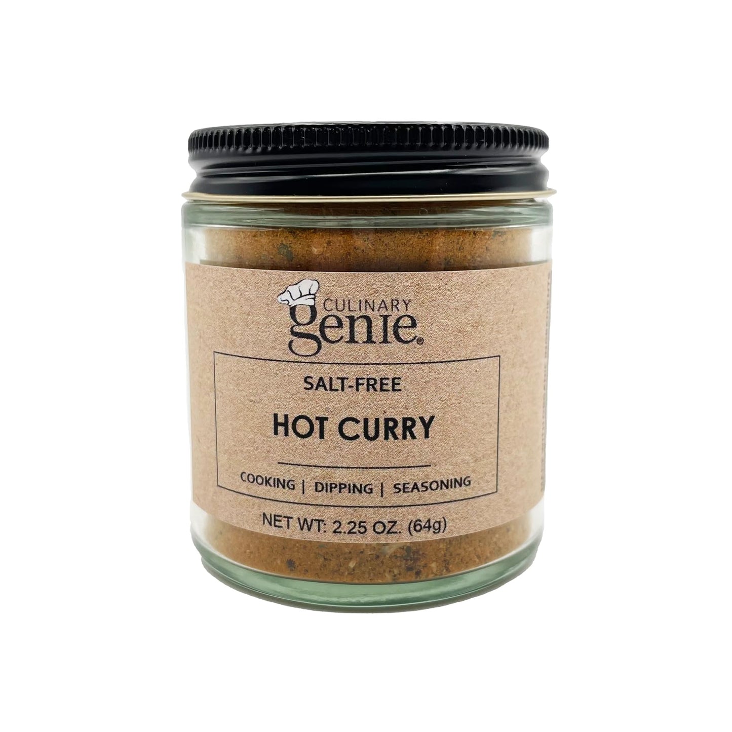 Culinary Genie Salt-Free Hot Curry Seasoning Blend - Classic Thai Yellow Curry with Ginger & Chile, No Salt Added