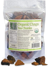 Organic Chaga Mushroom Tea Chunks by My Berry | 100% Canadian Wild-Harvested | Additive-Free Caffeine-Free Herbal Tea | 6oz