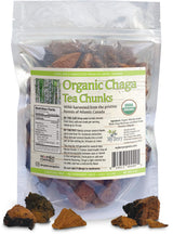 Organic Chaga Mushroom Tea Chunks by My Berry | 100% Canadian Wild-Harvested | Additive-Free Caffeine-Free Herbal Tea | 6oz