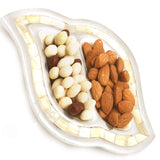 Ghasitaram Gifts Mother's Day Gifts - Hampers- Silver 2 Part Nutties and Almonds Tray