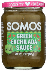 SOMOS Green Enchilada Sauce - Authentic Mexican Flavor & Trusted Quality - Gluten Free, Non-GMO & Vegan - Perfect for Enchiladas, Chip Dip | 8 oz Jar