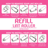 WBM Care Home Lint Roller for Pet Hairs, Extra Sticky Lint Remover, Lint Roller for Dog & Cat Hair Removal, Couch, Clothes, Furniture - 120 Total