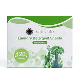 Suds Life Laundry Detergent Sheets (60 Sheets) Ocean Breeze, Lavender, Rainforest - Portable, Concentrated Laundry Detergent (Up to120 Loads)