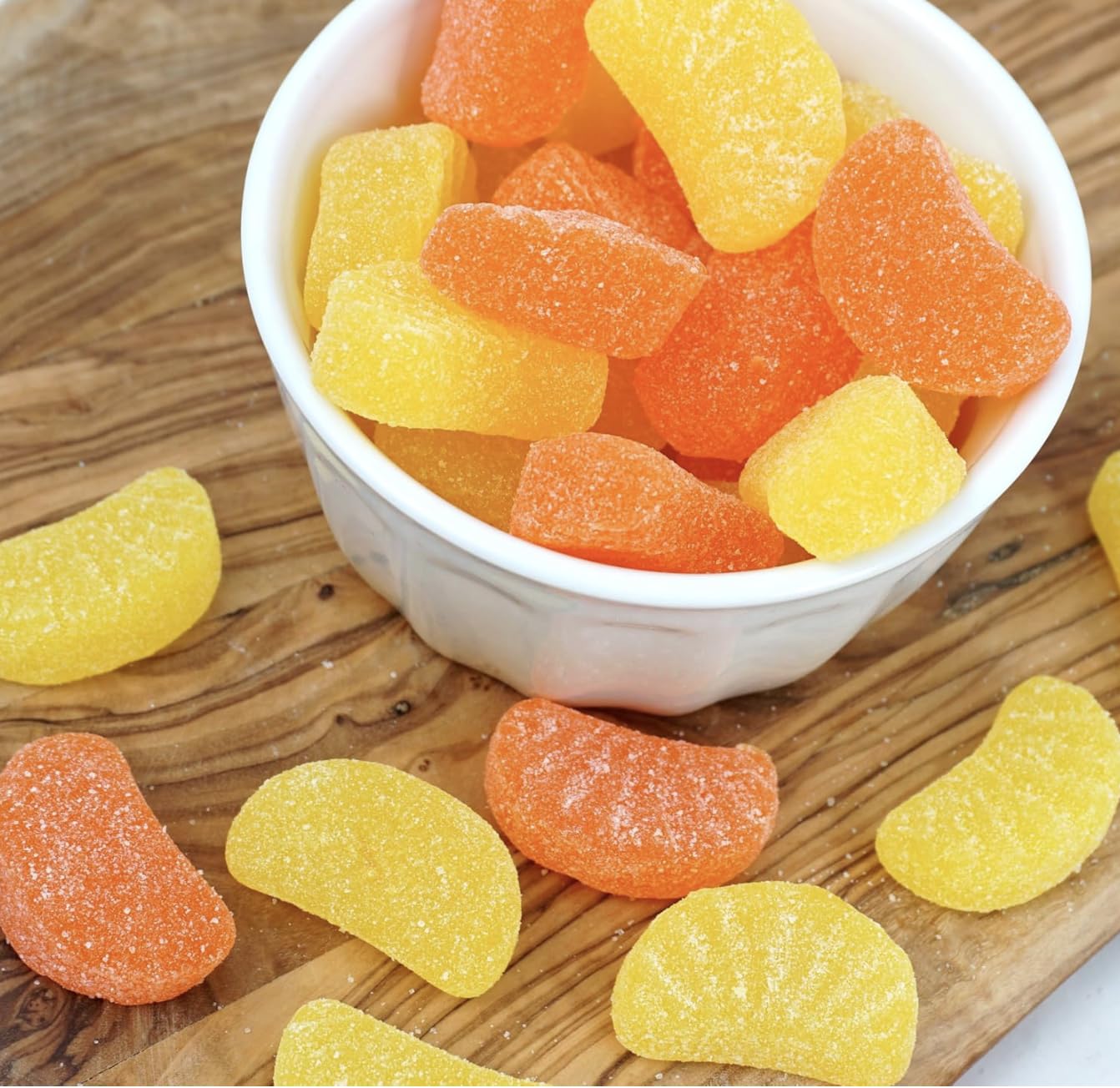 Orange & Lemon Citrus Slices - 1 lb Bulk Jelly Fruit Slices - Classic Orange Slice & Lemon Slice Treat - Sweet Sugar-Coated Citrus Snack for Candy