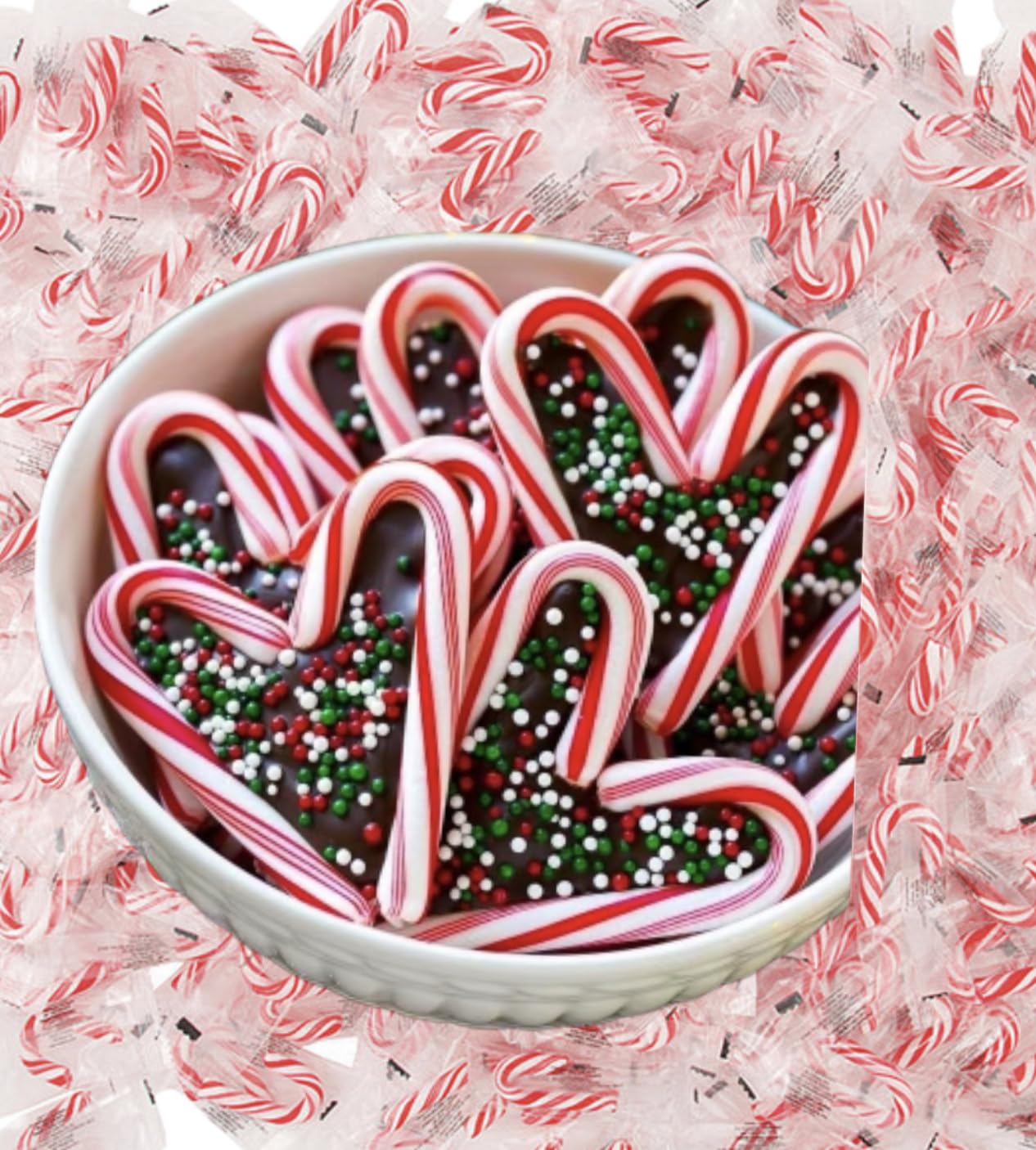 Peppermint Mini Candy Canes, Individually Wrapped, Bulk Christmas Candy | (500 - Count)