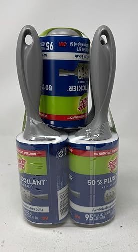 Scotch Brite 3M Lint Roller 50 % Sticker 5 Pk/95 Sheets (Net Sheet 475 ), 475Count