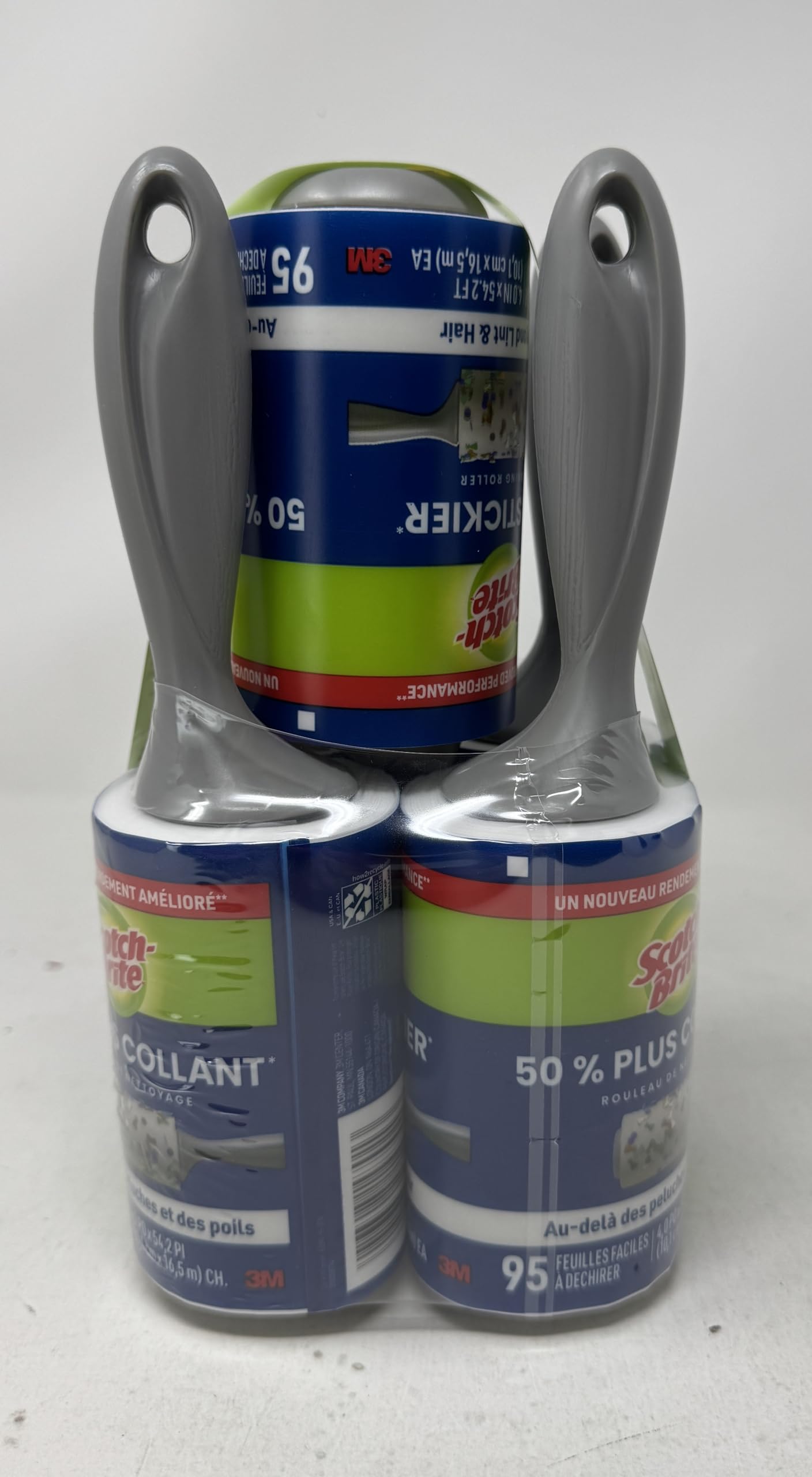Scotch Brite 3M Lint Roller 50 % Sticker 5 Pk/95 Sheets (Net Sheet 475 ), 475Count