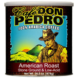 Cafe Don Pedro American Roast Naturally Low Acid Coffee - 34.5 Ounce Large Can for Coffee Lovers with Sensitive Stomachs - Delicious, Smooth Flavor