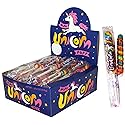 Adams & Brooks Strawberry Banana Mini Unicorn Pops, 1 lb 4 oz Box (48 ct.) - Twisty Unicorn Lollipops, Individually Wrapped Candy for Kids & Adults