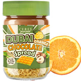Dubai Spreadable Chocolate with Freeze-Dried Orange - Premium Pistachio Spread with Roasted Phyllo - Gourmet Breakfast Chocolate (9.7 oz / 275g Jar)