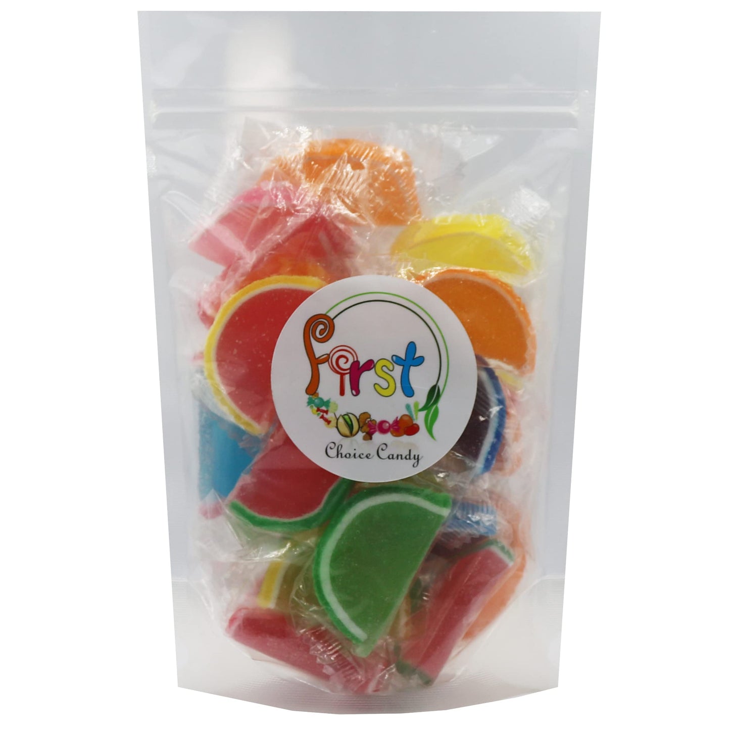 Jelly Fruit Slices Gummy Candy Individually Wrapped (Assorted, 1 LB)