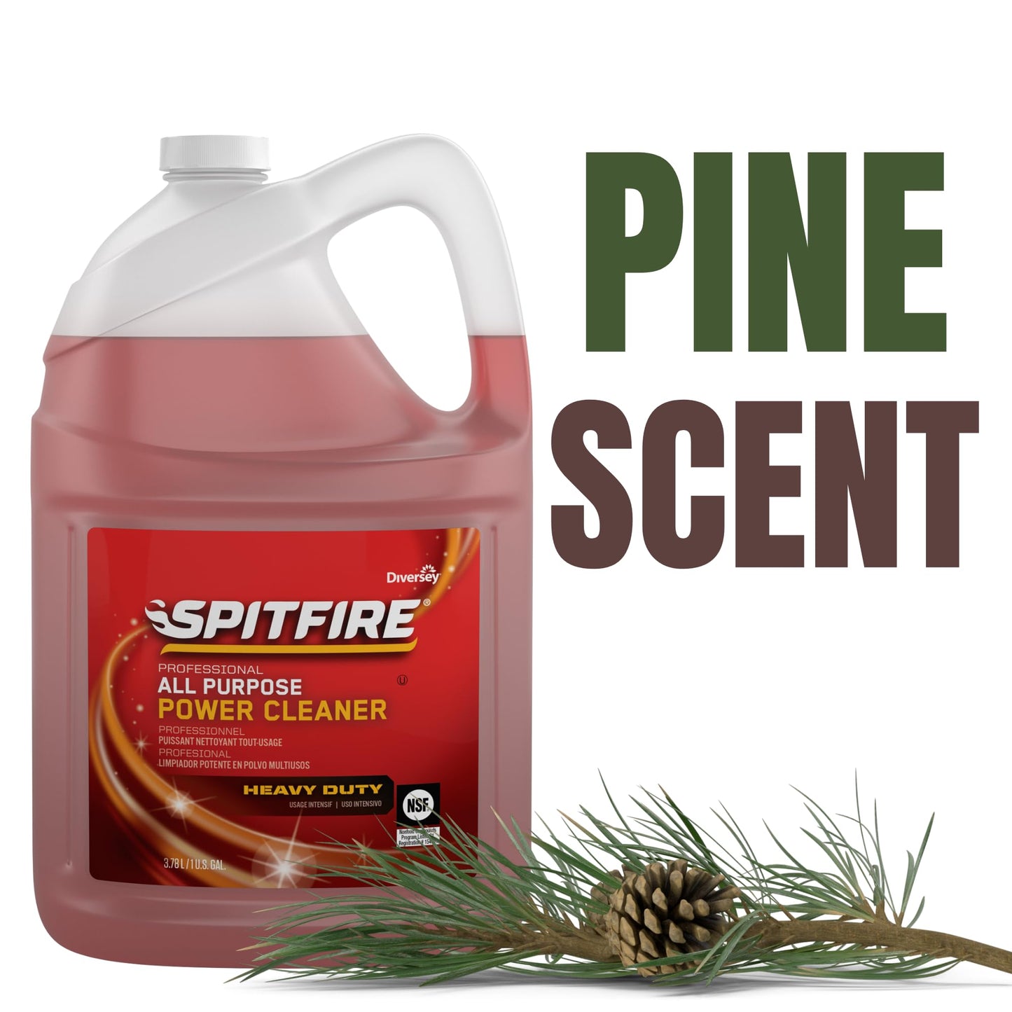Spitfire CBD540045 Professional All Purpose Liquid Power Cleaner, Heavy Duty Degreaser Removes Resin, Paint, Oil, Ink, Gum, Pine Scent, Ready-to-Use