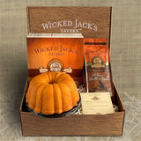 Wicked Jack's Tavern Captain's Stash Holiday Gift Box - 20-Ounce Rum Cake & 12-Ounce Gourmet Coffee, Perfect for Thanksgiving, Christmas, or