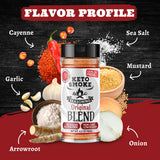Keto Smoke Original Blend - All-Purpose Smoky Seasoning, 4.2 oz Bottle | Diet-Friendly, Sugar-Free, Gluten-Free, Low Sodium, Non-GMO