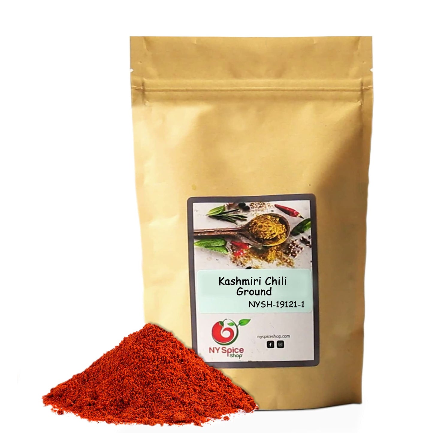 NY SPICE SHOP Kashmiri Chili Powder - Natural Ground Indian Spice Blend - Mild Hot Chilli - Deggi Mirch - Lal Mirch - Mirch Chili Powder - 80 Ounces