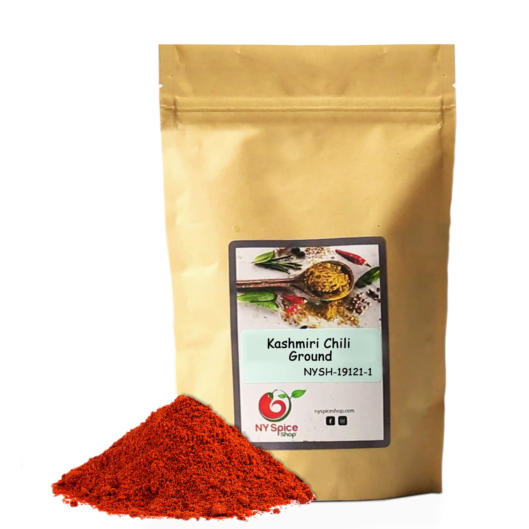 NY SPICE SHOP Kashmiri Chili Powder - Natural Ground Indian Spice Blend - Mild Hot Chilli - Deggi Mirch - Lal Mirch - Mirch Chili Powder - 80 Ounces