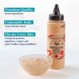Terrapin Ridge Farms Sriracha Aioli Garnishing Sauce - Creamy with Red Chile Heat & Citrus - Perfect for Deviled Eggs, Sandwiches, and Grilled Meats