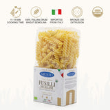 Giusto Sapore Imported Artisanal Fusilli Siciliani Italian Pasta, Organic Bronze Drawn, 340G (12 oz)