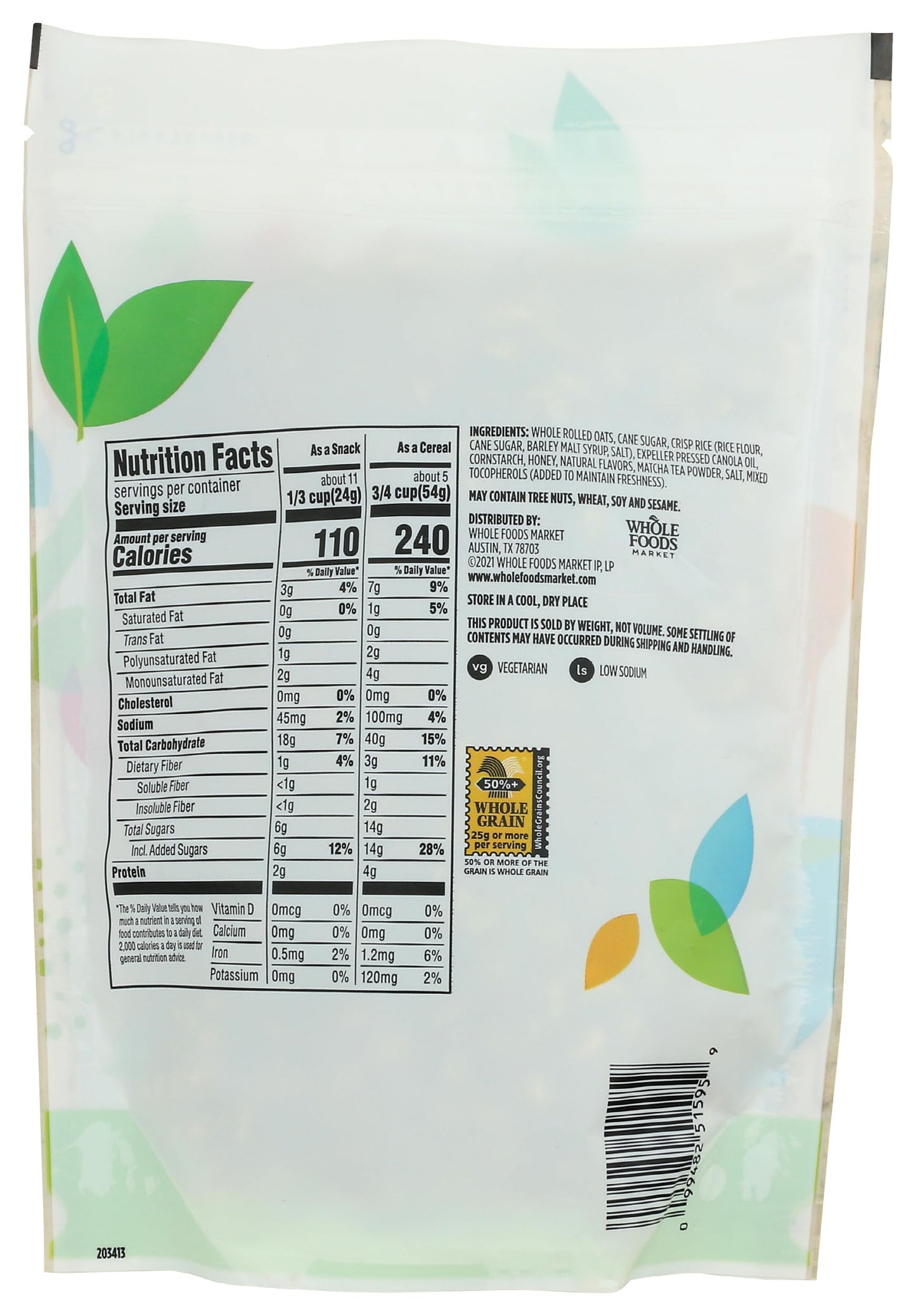 365 by Whole Foods Market Matcha Granola, 9 OZ