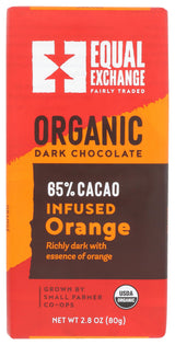 Equal Exchange Organic Orange Chocolate, 12 Count