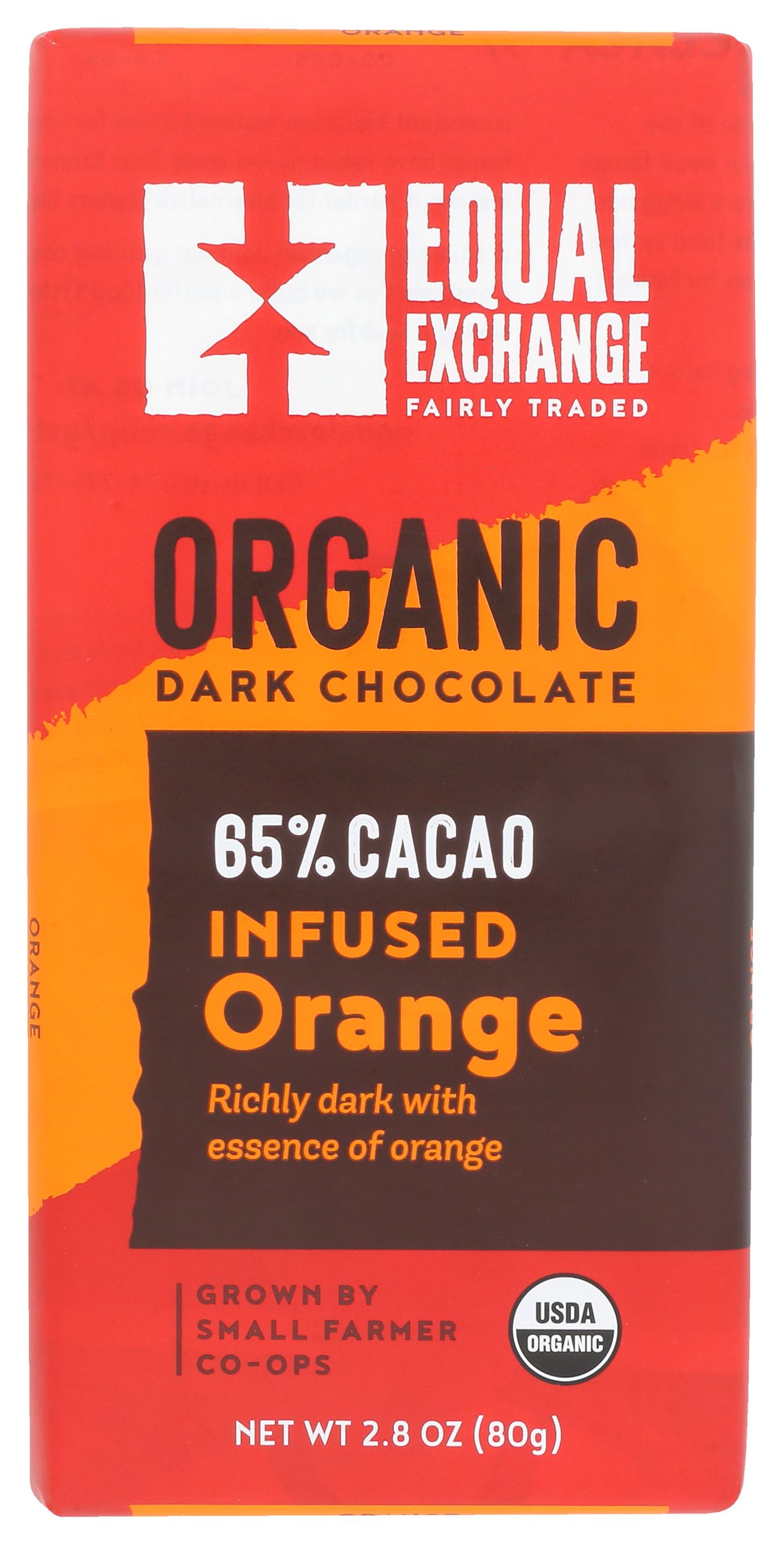 Equal Exchange Organic Orange Chocolate, 12 Count