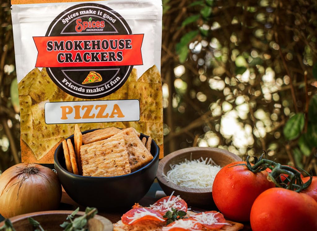 Smokehouse Crackers Pizza Snack Crackers, 7 oz bags (3 Pack)