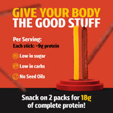 Long John Snacks Meat and Cheese Sticks - Original Smoked Sausage & Real Wisconsin Cheddar Cheese Stick - High Protein Snacks Made from Premium USA