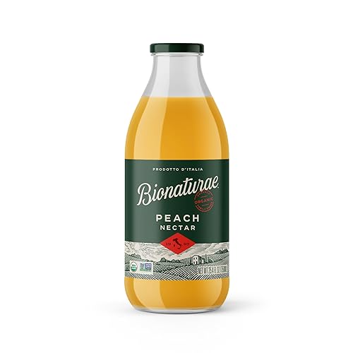 Bionaturae Organic Peach Nectar - Juice, Juice, Non-GMO, USDA Certified, No Sugar Added, No Preservatives, Organic , Made In Italy - 25.4 Oz
