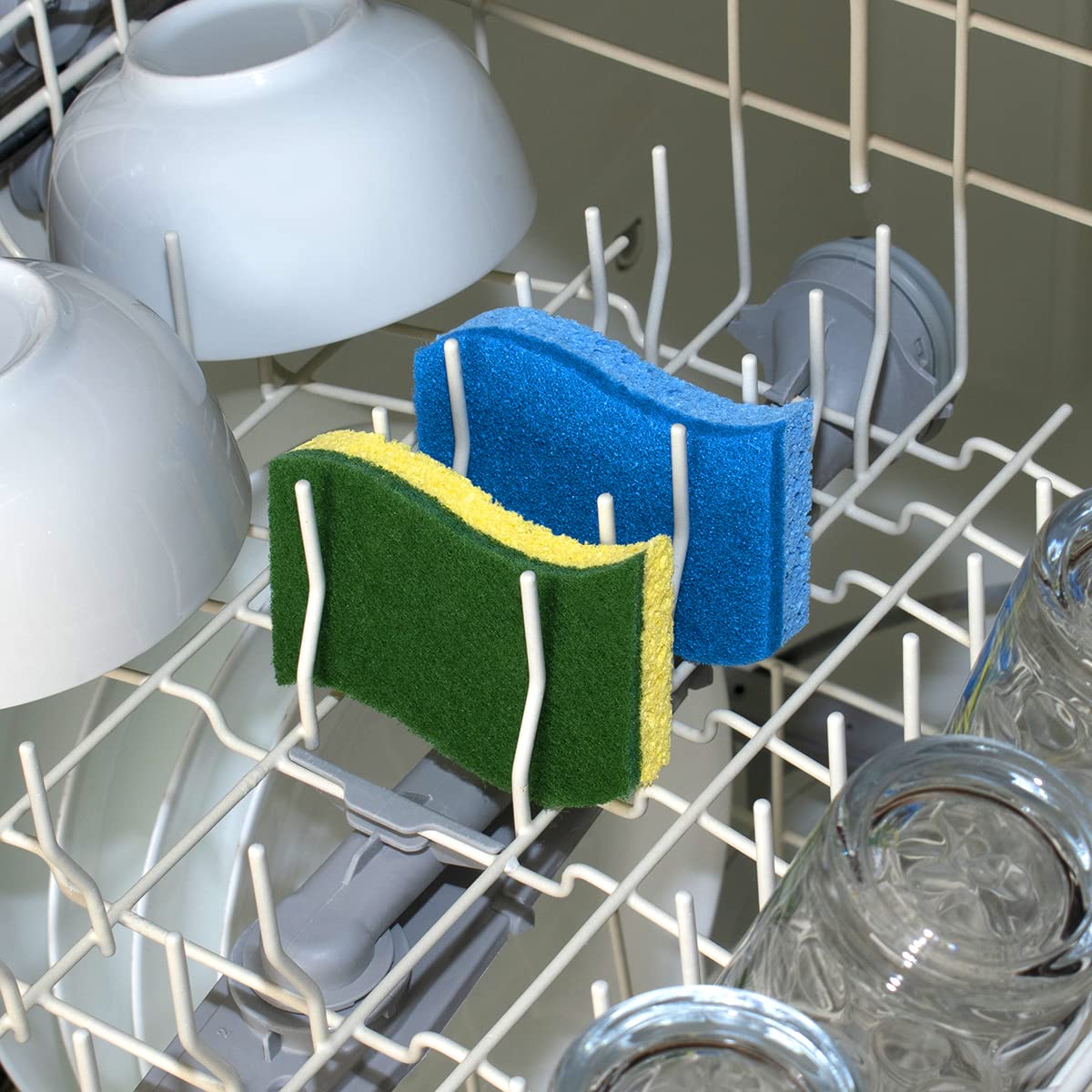Pine-Sol Non Scratch Scrub Sponges - Double Sided Dish Scrubber Safe for Nonstick Cookware - Kitchen Essentials for Dishwashing and Cleaning, 4 Pack