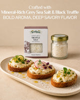TartufLanghe Black Truffle Salt - Italian Seasoning with Guérande Grey Sea Salt and Real Black Truffle for Meats Eggs Vegetables Potatoes