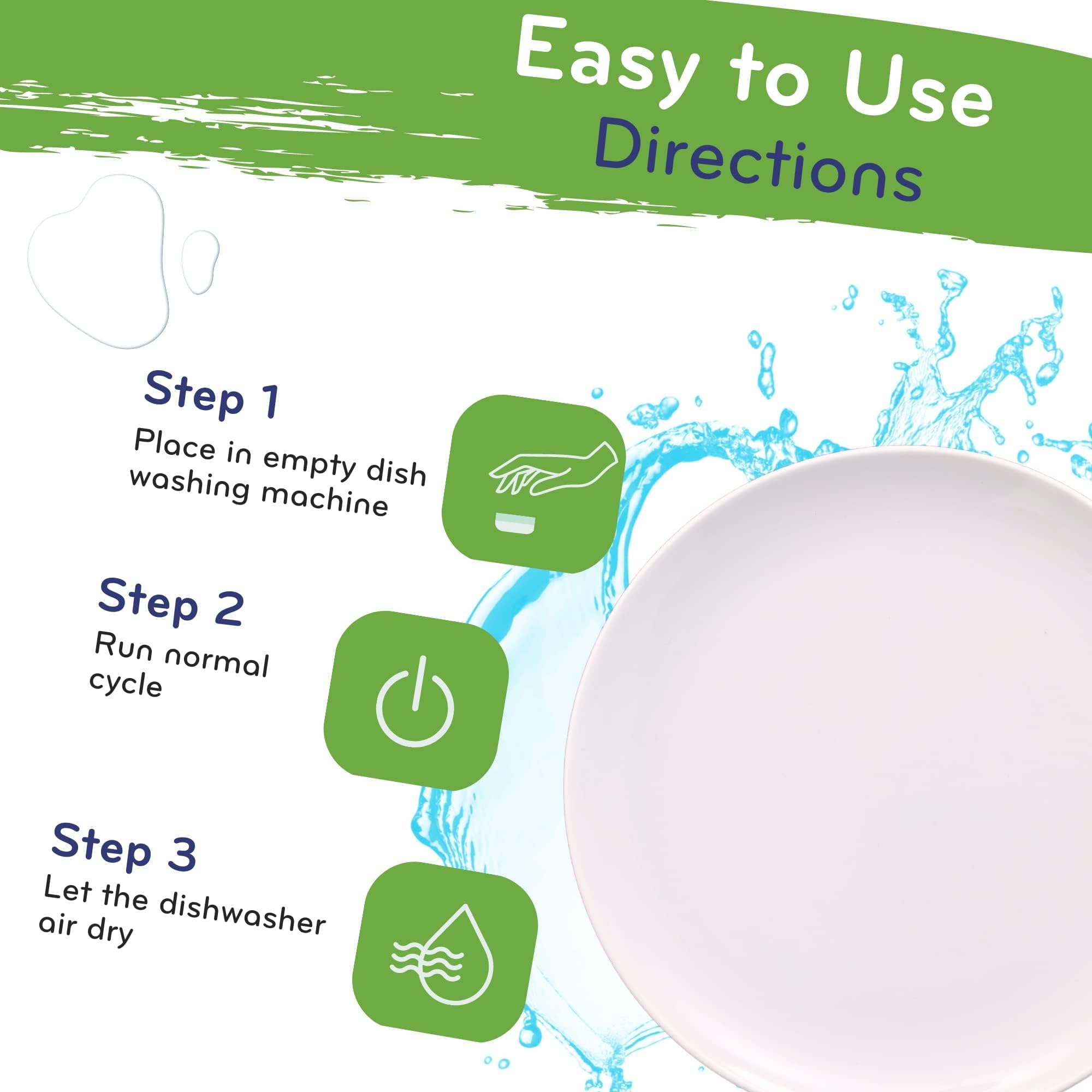 Eco-Gals Dishwasher Cleaner - 12 Tablets - 12 Month Supply - Unscented