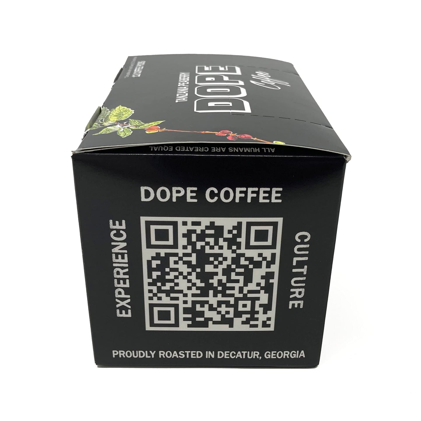 Dope Coffee Tanzania Peaberry, Single-Serve Pods, Dark Roast, Arabica Coffee, 12 Count